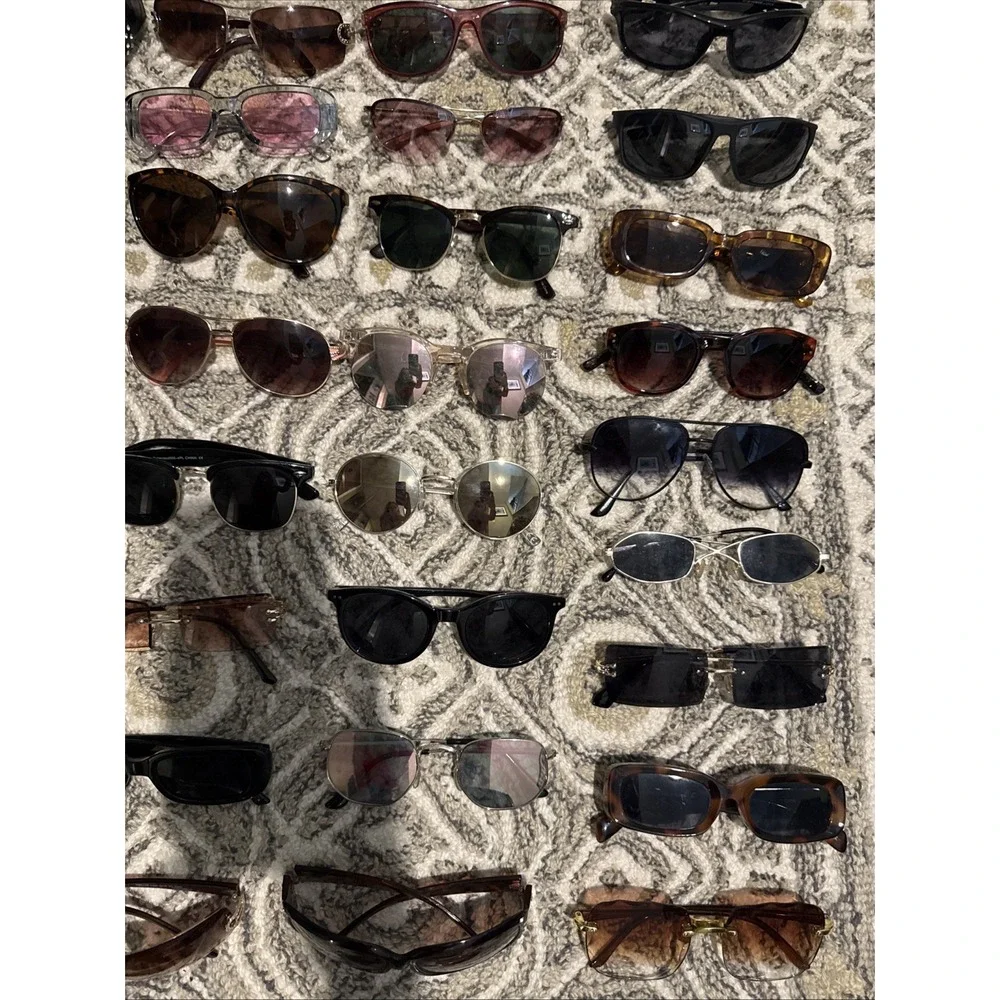 Wholesale Bulk Lot / Group of 56 all included Sunglasses:Square, Round,Aviator+